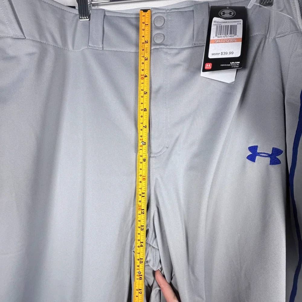 Under Armour‎ Mens HeatGear Baseball Pants Gray Blue Relaxed Fit 3XL NWT